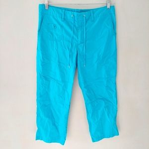 Lauren Ralph Lauren pants size 10 cyan blue straight leg 100% cotton